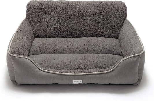 Rectangle Dog Bed Dog Beds for Small Dog Medium Dog Large Dog Washable Sleep Warm Dog Bed with Anti-Slip Bottom (Medium, Grey)